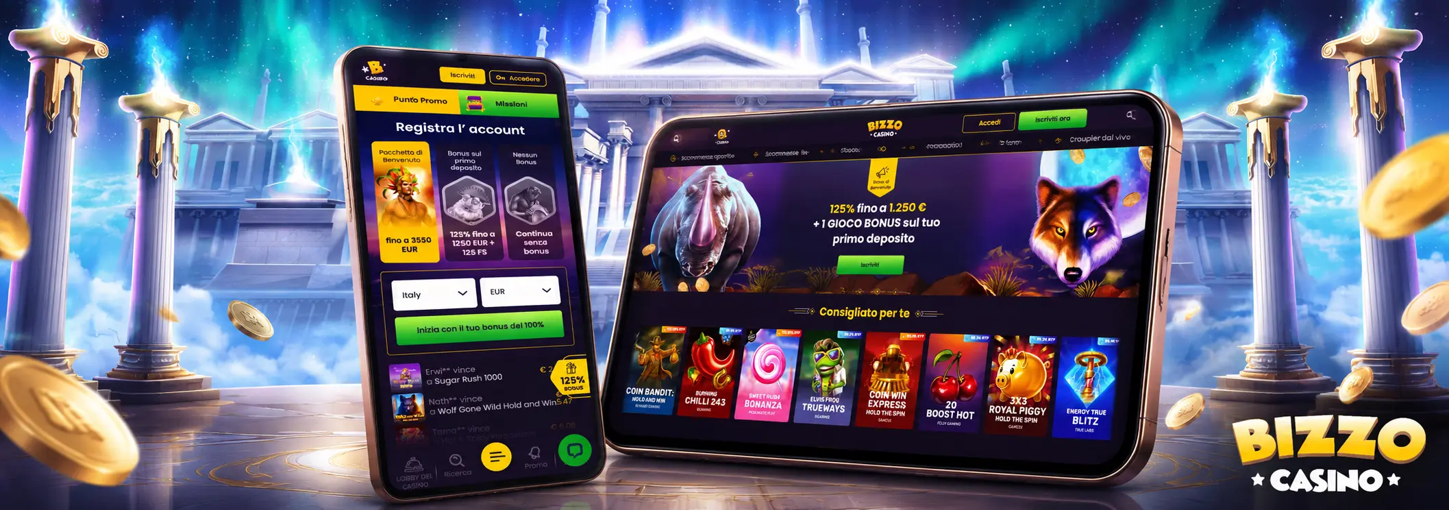 Giochi da Casinò su Bizzo Casino